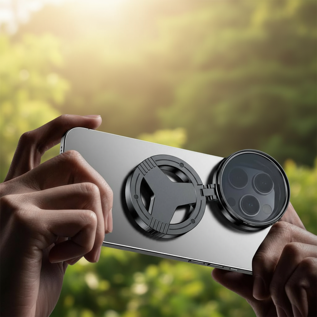 Suporte Magnético de 52mm para Lentes de Smartphones, Filtro Polarizador CPL Compatível com Samsung e Adaptador de