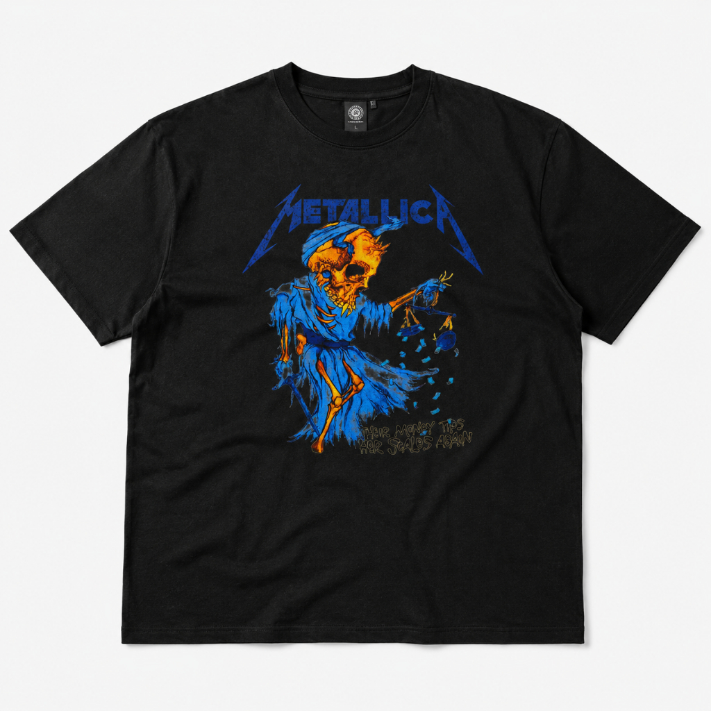 Camiseta Metallica Vintage Skull Heavy Metal Masculina Estampa Full Streetwear Premium