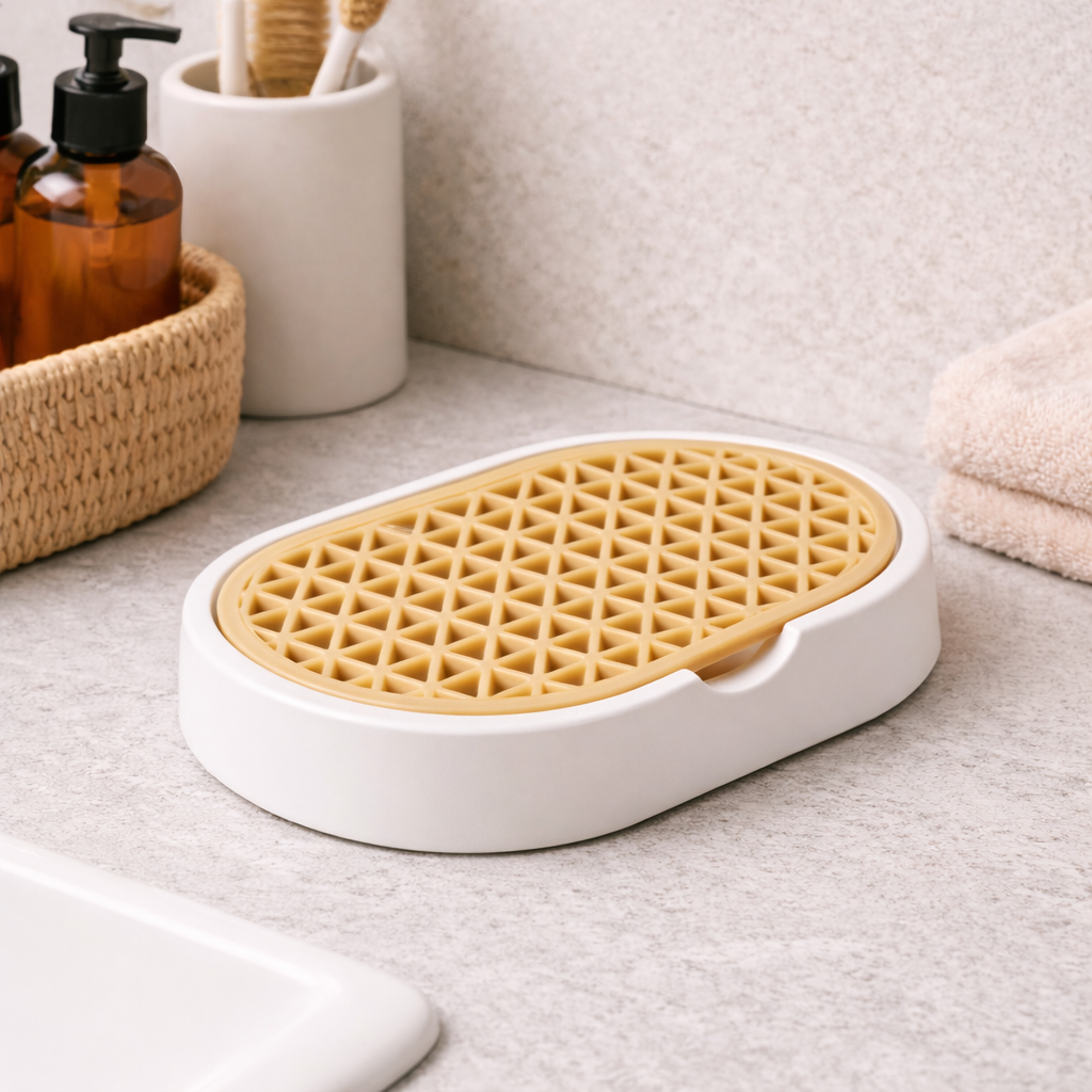 Saboneteira Moderna Elegante Luxo Minimalista Porta Sabonetes Banheiro Lavabo Pia Box Mesa Durável