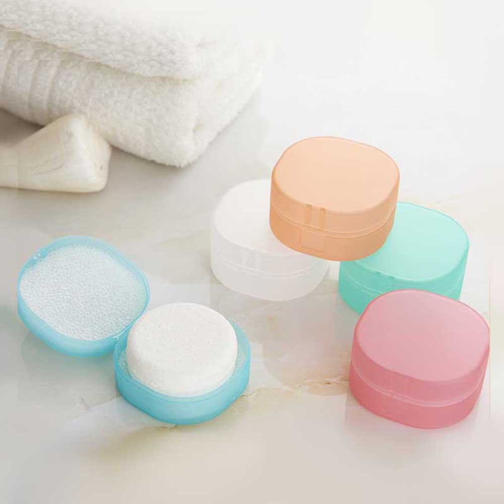 EONS – porta-sabonete quadrado de plástico, pequeno e portátil, resistente e durável, disponível em várias cores, acessó