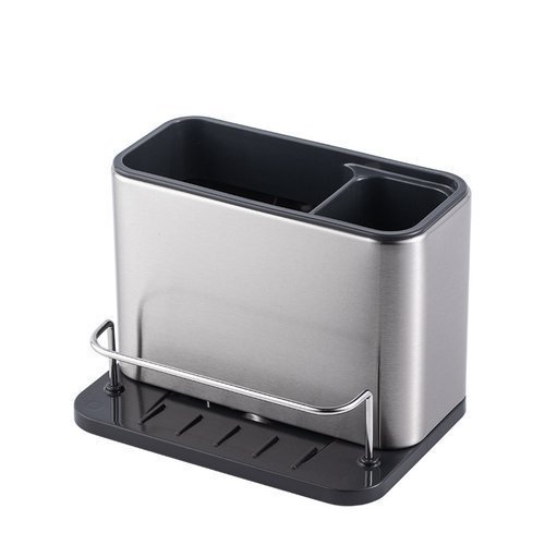 Organizador De Pia Inox Porta Detergente Esponja Resistente Durável Design Moderno Praticidade