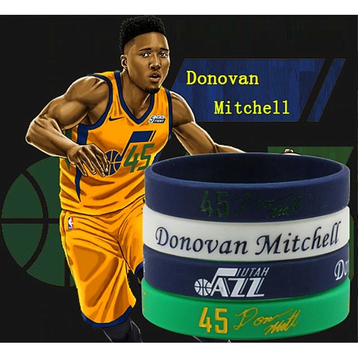 Pulseira Oficial Donovan Mitchell Basquete Silicone Basket