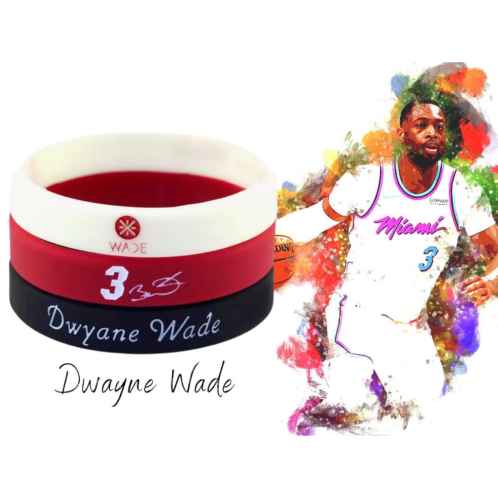 Pulseira Oficial Dwayne Wade Miami Heat Basquete Silicone