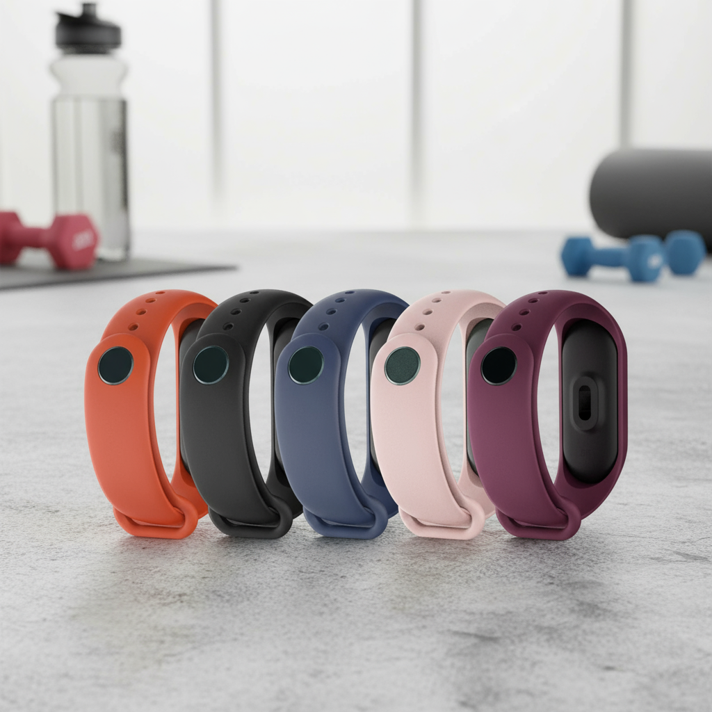 Pulseira de Silicone Oficial para Xiaomi Mi Band 3 4 5 6 7 Sport Bracelet