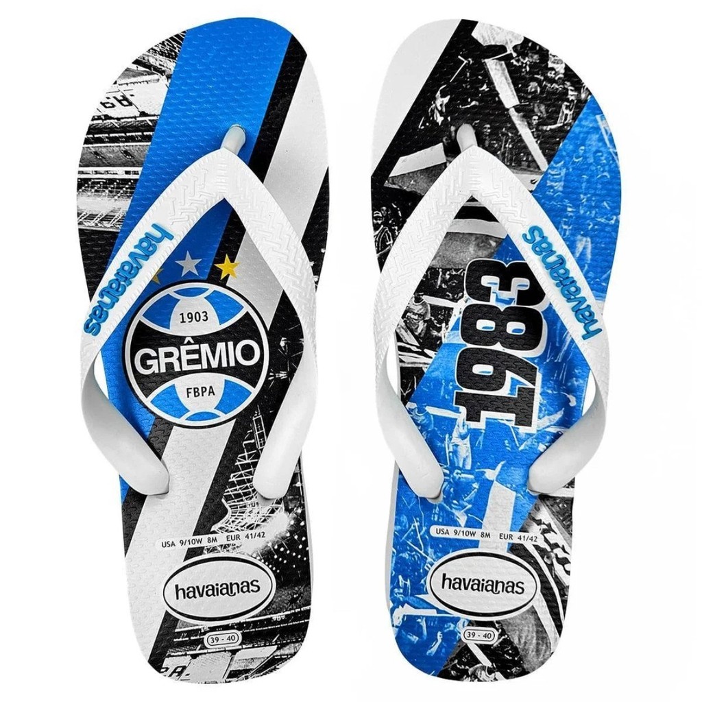 Chinelo Havaianas Grêmio Top Times Futebol Conforto Oficial