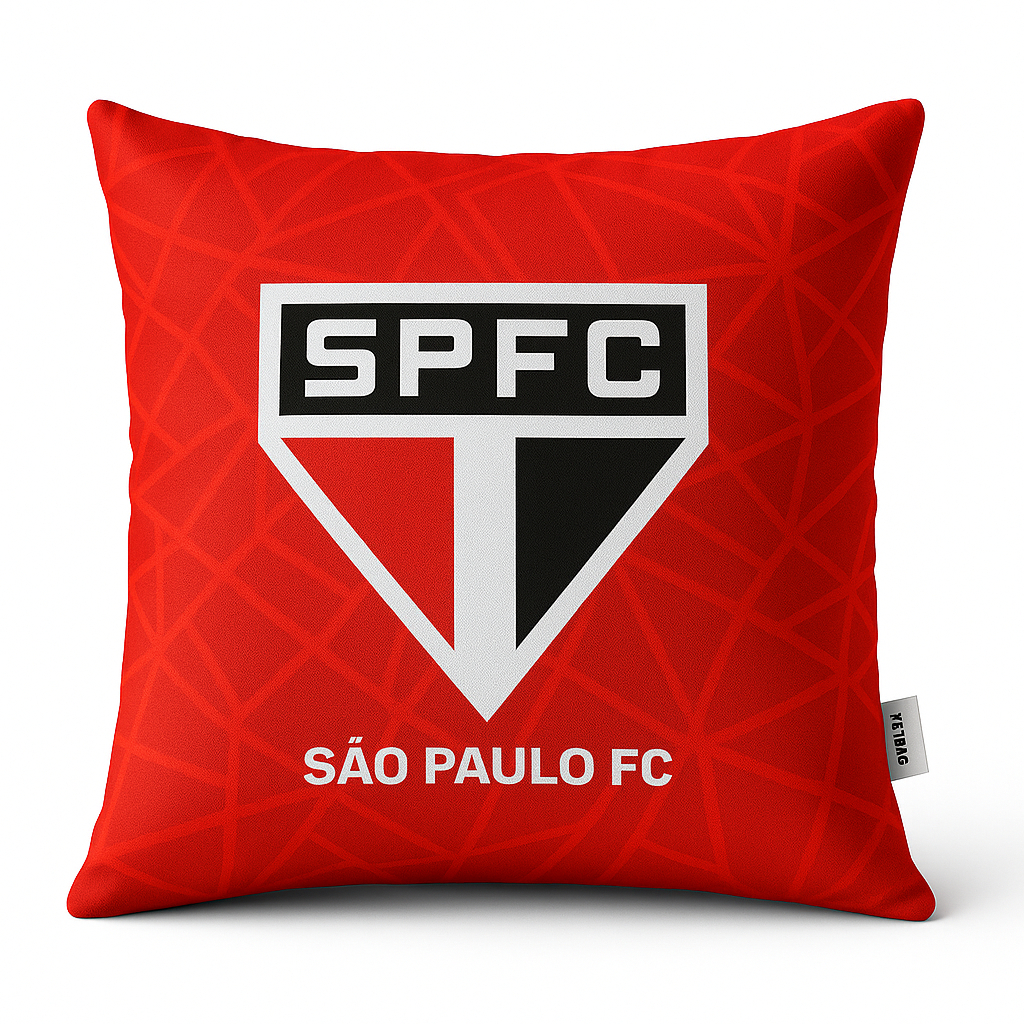 Almofada São Paulo FC Licenciada Tricolor Conforto