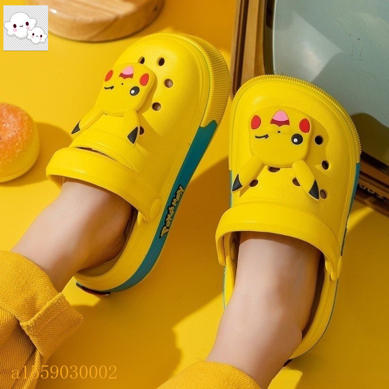 Sapatos de Anime Pokémon Pikachu Jigglypuff Charmander Snorlax Kawaii Sandálias de Praia de Verão Fofas Presente para MY