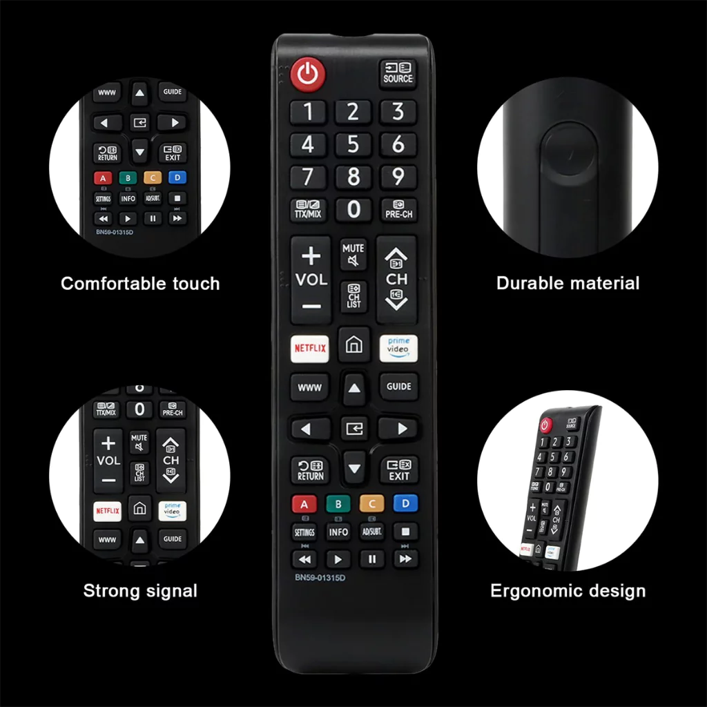 Substituto de controle remoto universal inteligente de infravermelho AXUS compatível com todos os TVs Samsung