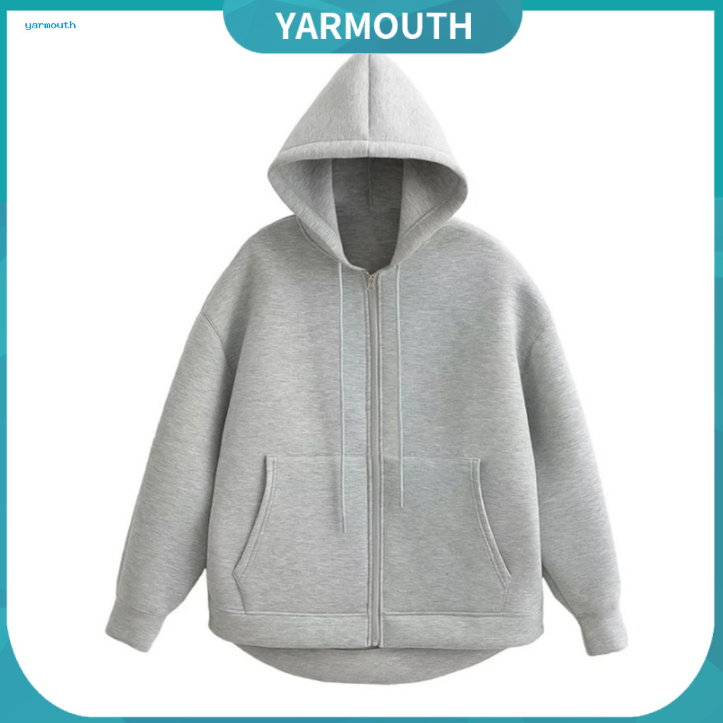 Women Jacket Lightweight Women’s Fall Winter Hoodie – Thick Warm Hooded Zip-up with Pockets Elastic Cuffs Drawstring