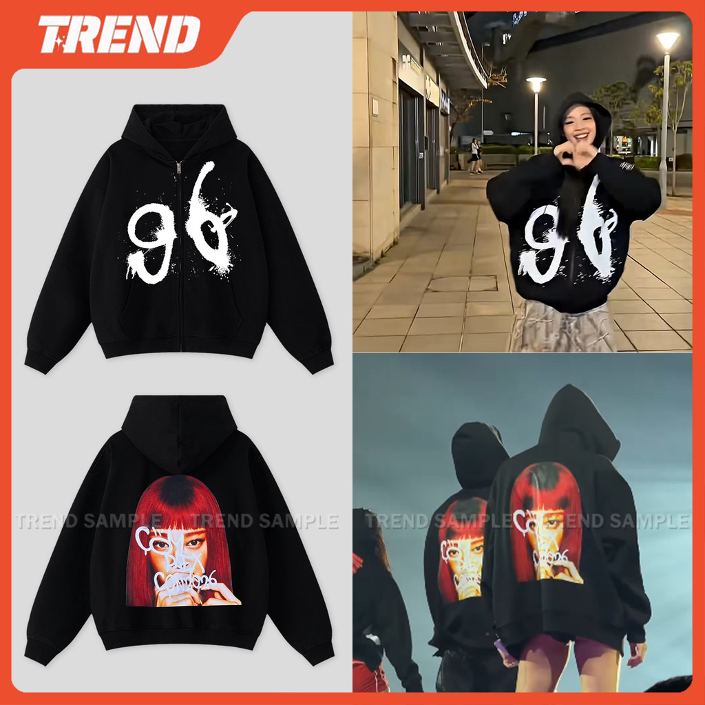 2026 BLACKPINK JENNIE Complex RUBY Merch Zip-up Hoodie Vintage Plus Size Unissex Solto Impresso Moletom Moda Casual Jaqu