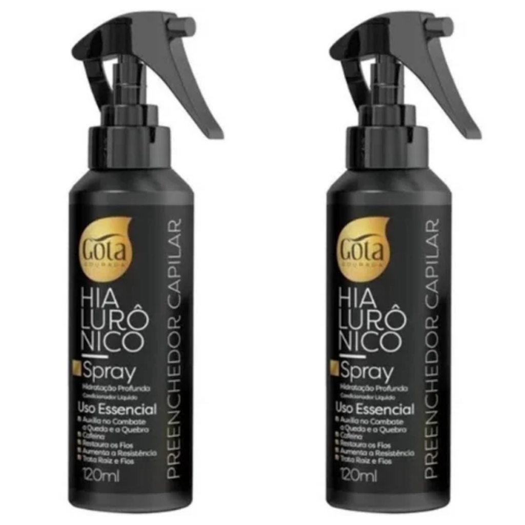 kit com 2 unidades de Spray Hialurônico - Gota dourada - 120 ml