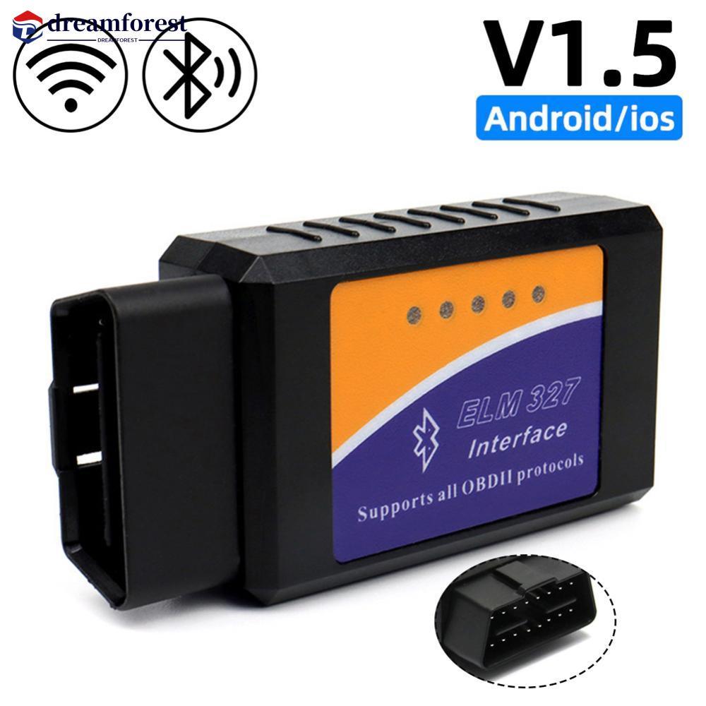 DREAMFOREST OBD2 ELM327 V1.5 Scanner Bluetooth Detector De Diagnóstico Do Carro Ferramenta Leitor Código OBD 2 Para IOS
