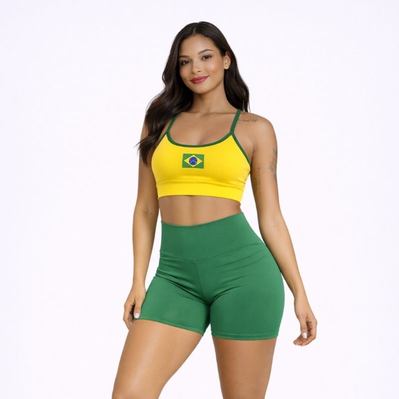 Top Alcinha Brasil Nadadora Cós Duplo Copa Brazil Core