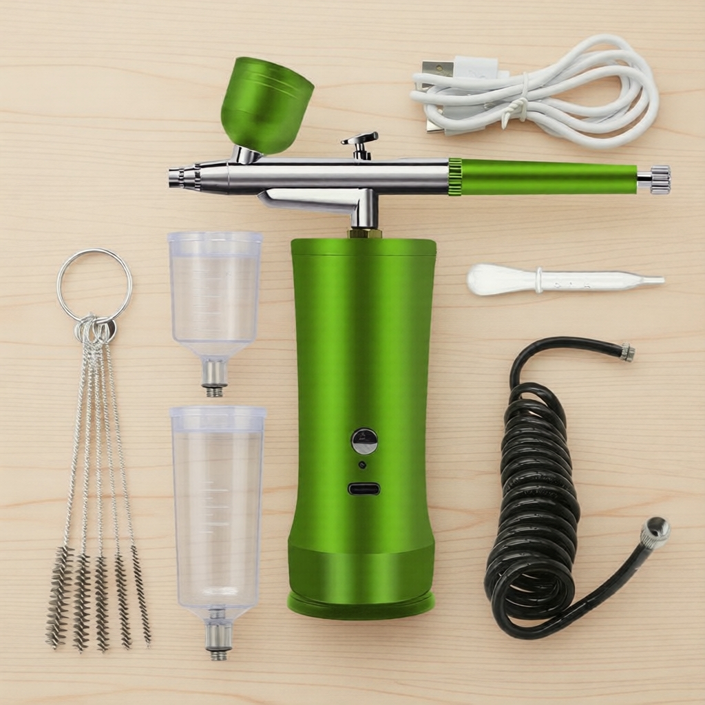 Kit Aerógrafo Sem Fio YOULUN Mini: Bomba de Ar Portátil, Ferramenta de Pulverização Recarregável para Pintura de Unhas,