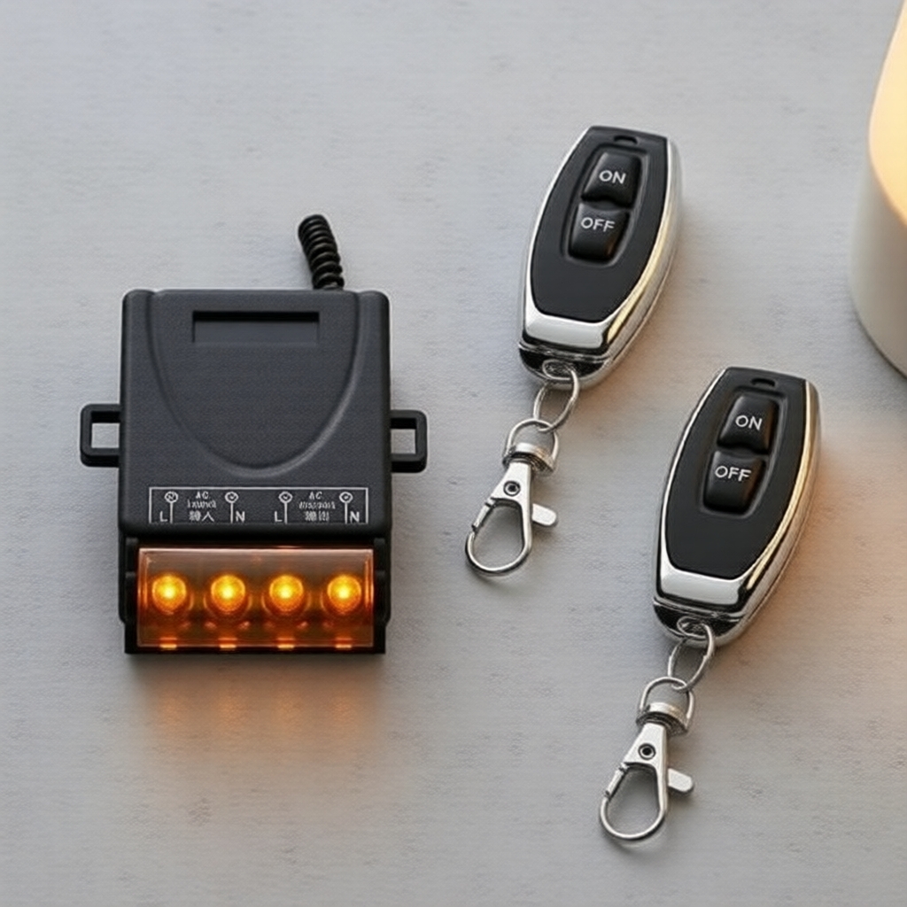 Interruptor de Controle Remoto de 30A DC12V 2 Botões Sem Fio 433MHz para Bomba de Água, Luzes de Motocicleta, Luzes de