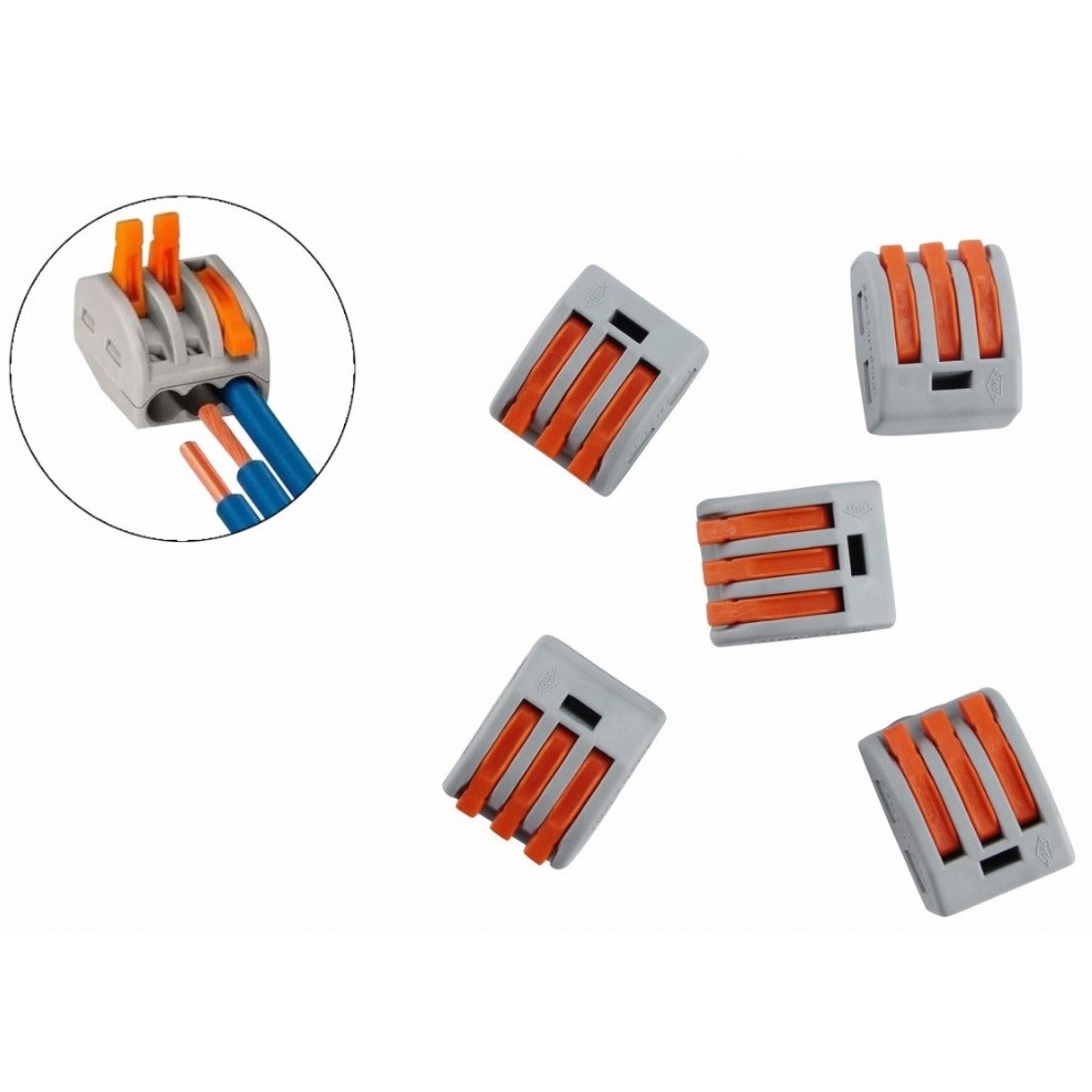 50 Pçs/100 Pçs Conector Emenda Borne 3 Fios Pct-213