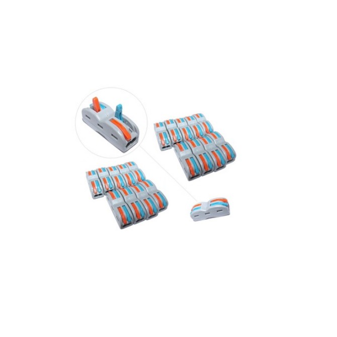 50 Pçs/100 Pçs Conector Emenda Borne 2 Fios Duplo Pct-2-2