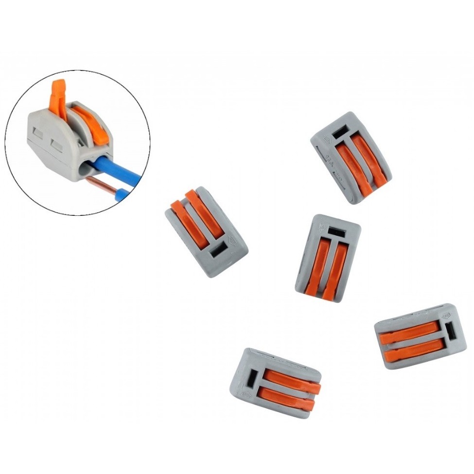 50 Pçs/100 Pçs Conector Emenda Borne 2 Fios Pct-212