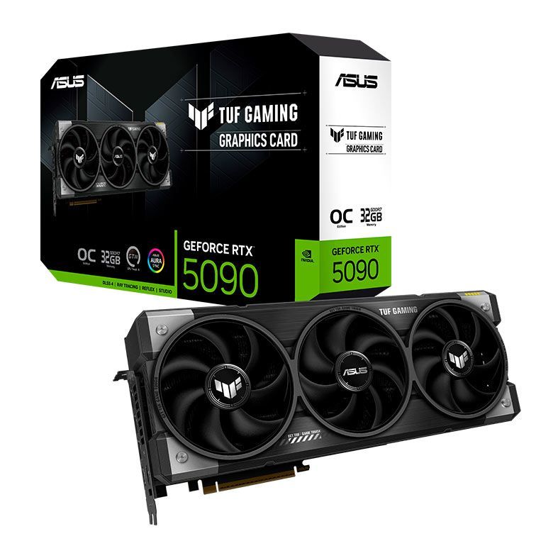 Placa de Vídeo Asus GeForce RTX 5090 TUF Gaming OC, 32GB, GDDR7, 512-bit, TUF-RTX5090-O32G-GAMING