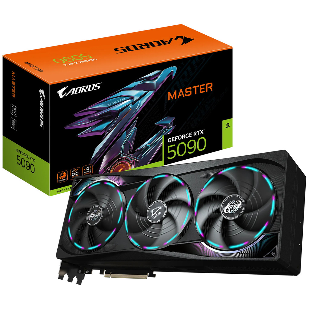 Placa de Vídeo Gigabyte GeForce RTX 5090 Master AORUS, 32GB, GDDR7, 512-bit, 9VN5090AM-00-G10