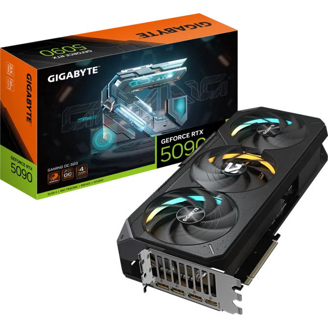Placa De Video Gigabyte Rtx 5090 Gaming Oc 32Gb Gddr7 512Bit Pci-E 5.0 - Gv-N5090gaming Oc-32Gd