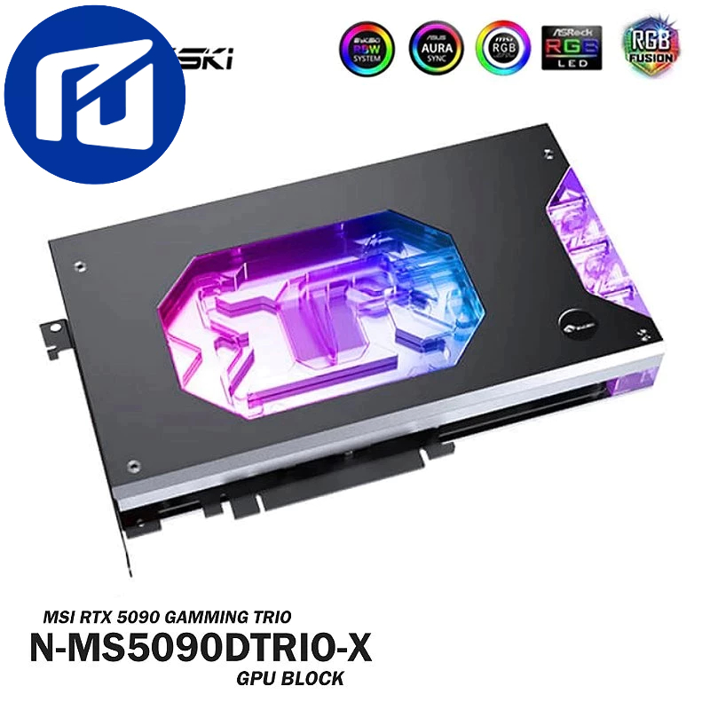 GPU Block MSI RTX 5090 Gamming Trio Bykski ARGB