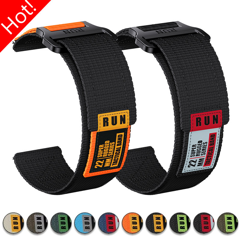 Pulseira De Nylon 20/22mm Para Samsung Galaxy Watch 7/FE/6/5/4/5Pro/6pulseira Clássica Huawei GT5 5Pro GT4 4Pro GT3 Band