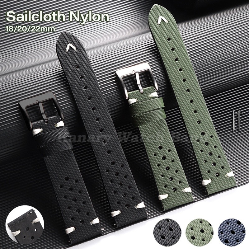 Premium Sailcloth Nylon Pulseira De Relógio Porosa 18mm 20mm 22mm Liberação Rápida Universal Canvas Sports Watch Band Ho