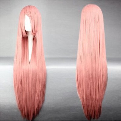 Peruca Rosa Claro - Rosa Goiaba - Cosplay - Fibra Orgânica - 1 metro de comprimento - Resiste alta temperatura - Darling