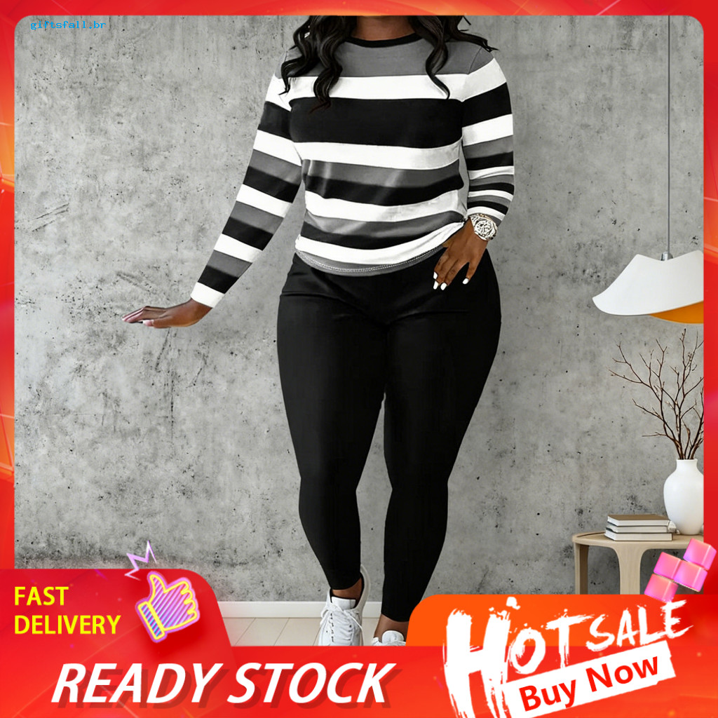 Women Outfit Set Lightweight Women’s Two-piece Long Sleeve Jogger Tracksuit – Fall Lounge Sweatsuit Matching for Com
