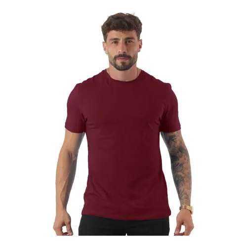 Camiseta Masculina Vinho Básica 100% Algodão Dia a dia  Leve Lisa Simples Macia Fashion Modinha