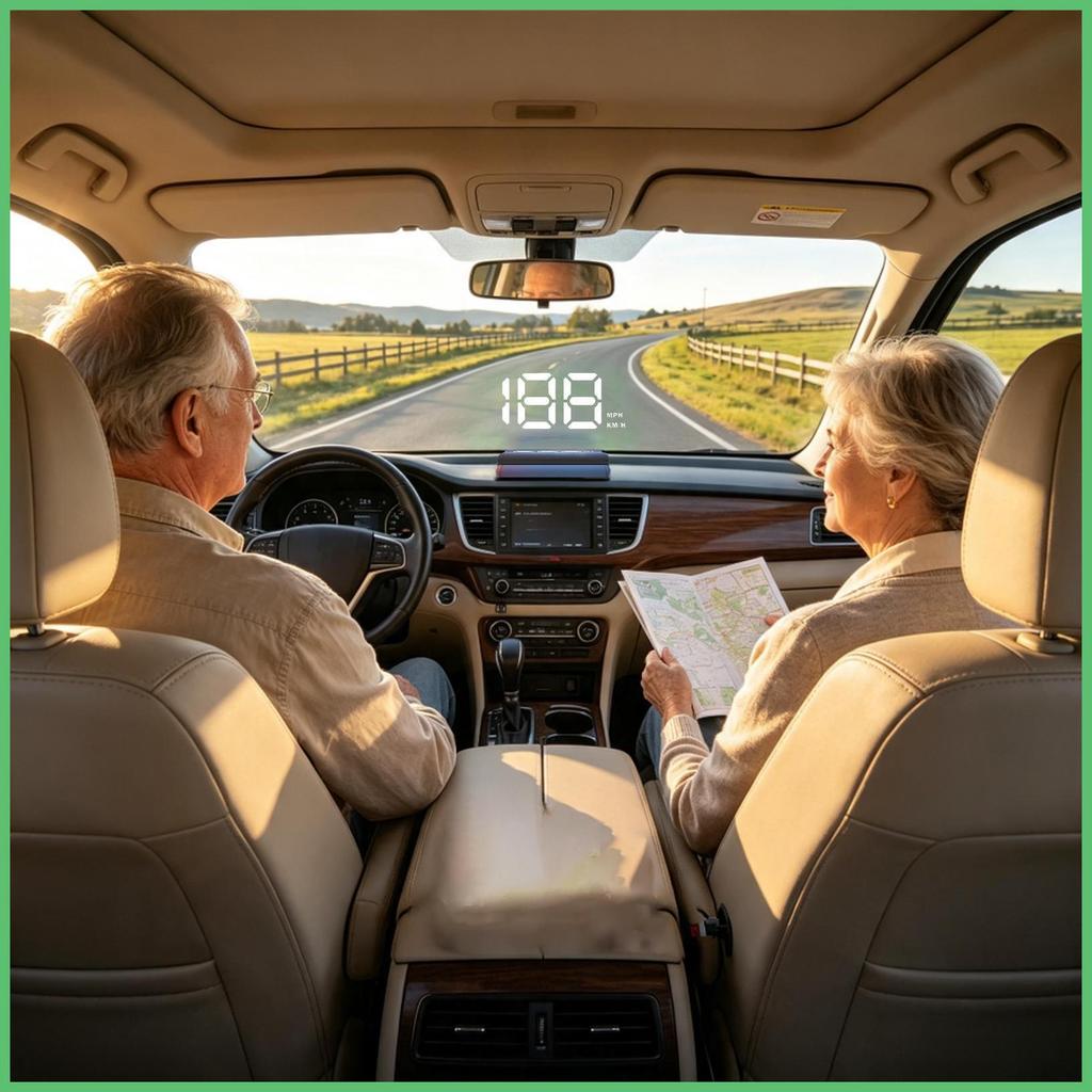 Hud Para Carro Grande Fonte Plug & Play Brilho Ajustável Auto Ligar/Desligar Head-Up Display Acessórios Do Caminhão decf