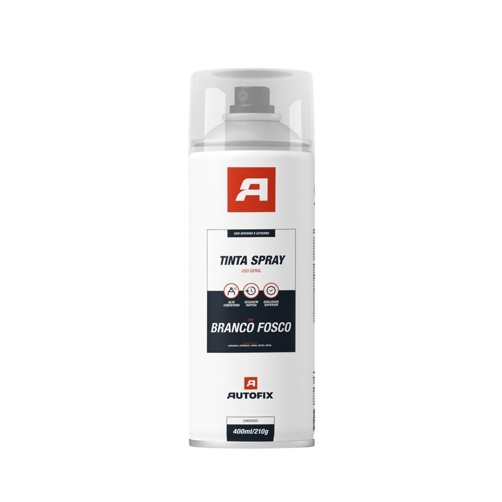 4 Tinta Spray Branco Fosco Plástico  400ml – Qualidade Total