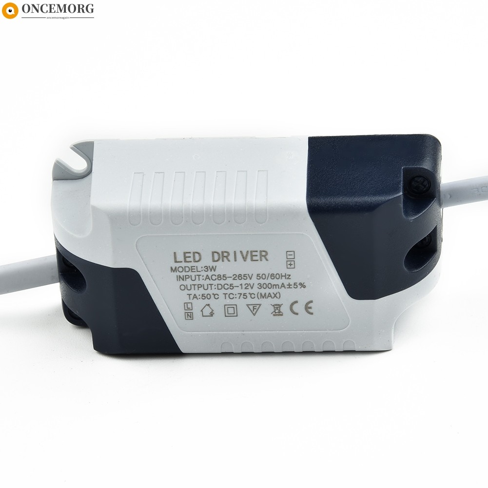 ONCEMORG Alto-Falante AC-DC Transformador LED Driver De Lâmpada De Luz Netzteil 1-3W/4-7W/8-12W/12-18W 300mA ❀
