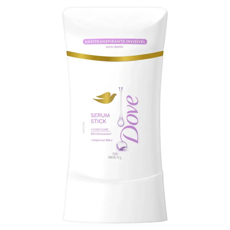 DOVE INVISIVEL DESODORANTE STICK SERUM RAINFOREST LILIES 45G