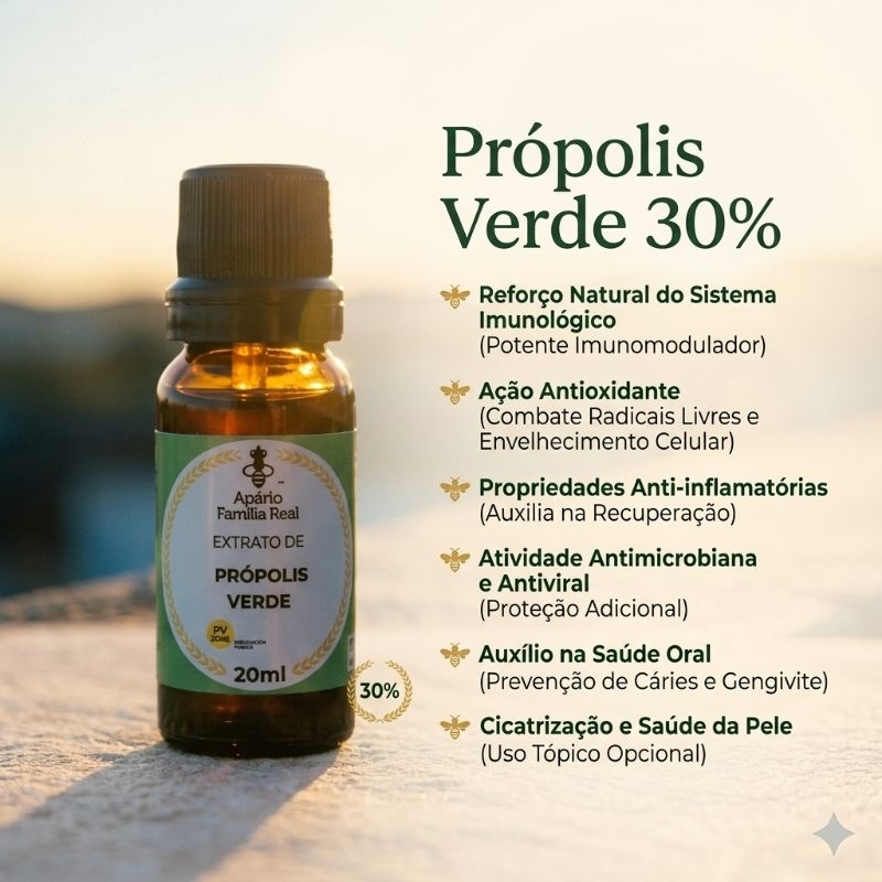Extrato de Própolis Verde 30% - Reforce sua imunidade 100% natural extrato álcoolico.
