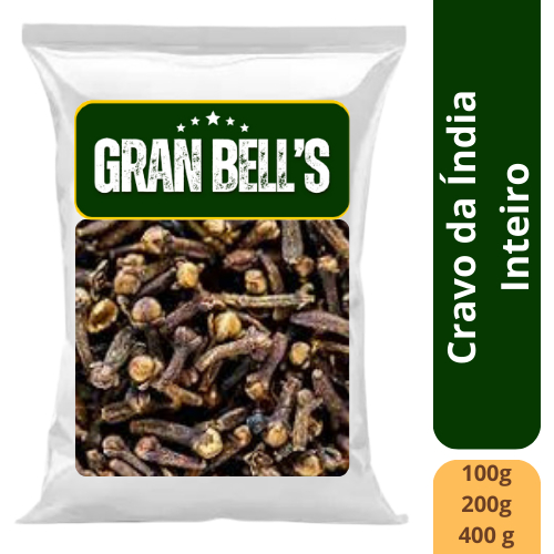 Cravo da Índia Inteiro GRAN BELL'S - Rico em Antioxidantes para Chás, melhora sua imunidade, digestão equilibrada