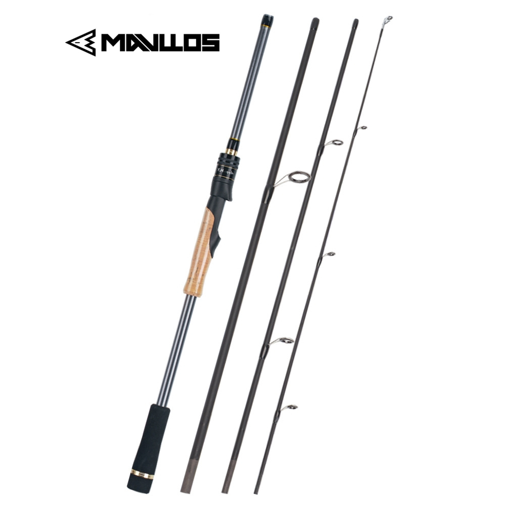 Vara De Pesca Mavllos De 4 Seções multi-, Haste De Viagem Com Boca De Cavalo Ajing Fast Ultralight Spinning Casting Rod for Trout Solid ML Tip Lure 4-25g