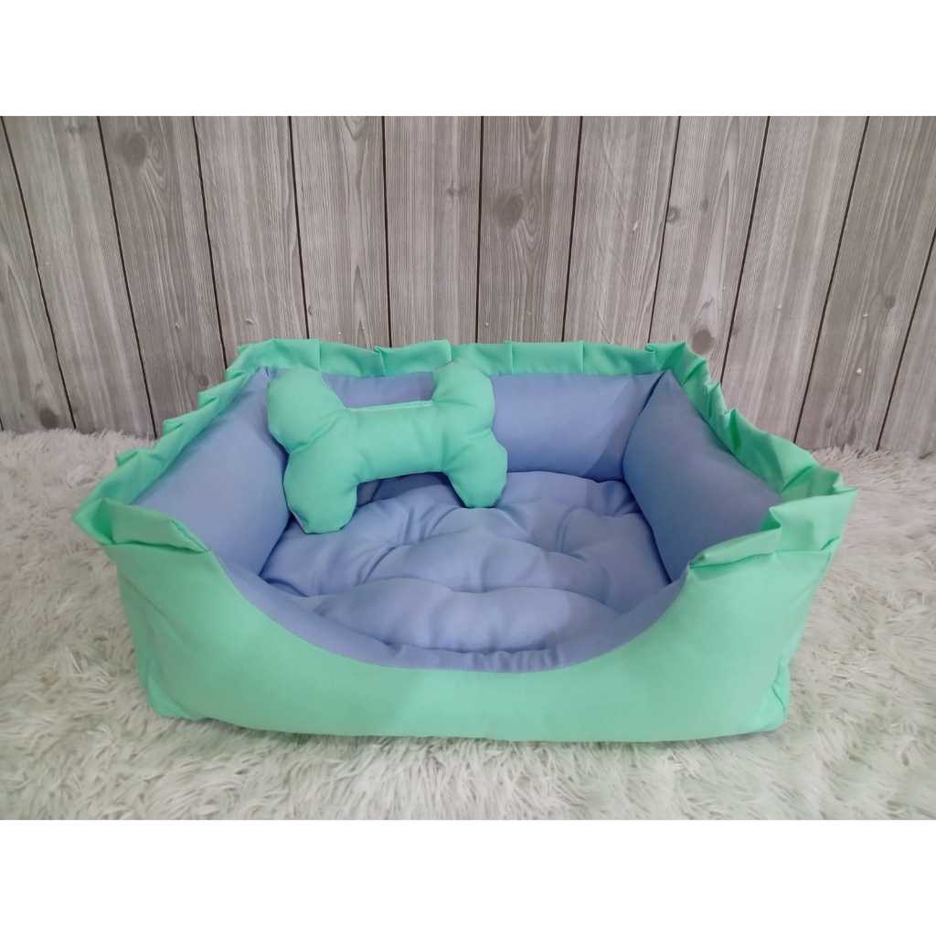 Caminha Pet Cyan Blue G Tecido Oxford Ciano, Para Caes E Gato Cama pet Tricoline Ciano e azul