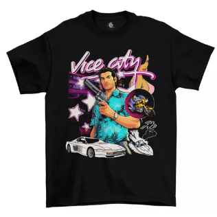Camiseta Masculina Game Vice City 100% Algodão
