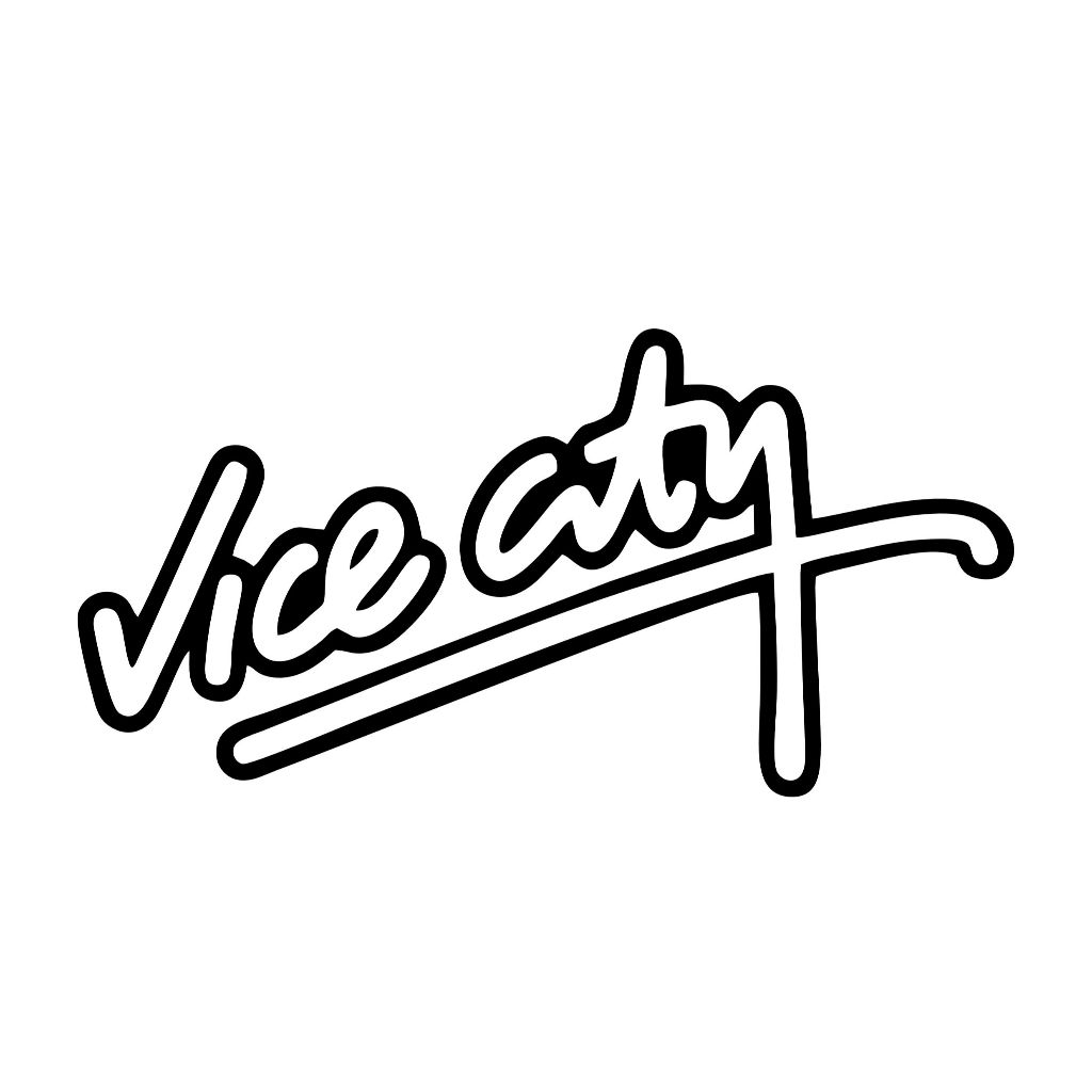 Adesivo Vice City Logo Vinil de Recorte Automotivo Aprova Dagua 15x7,5