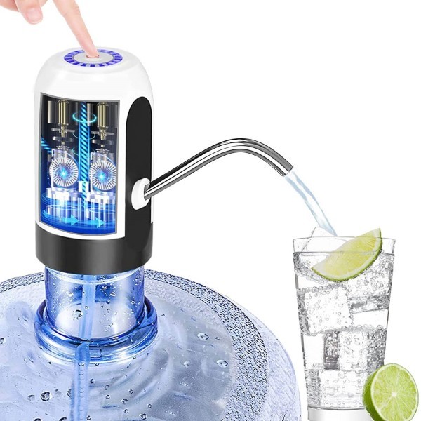 3 Unidade Bomba Elétrica De Galão Universal Com Carregamento Usb Portátil Para Galão Garrafão De Água Promoções