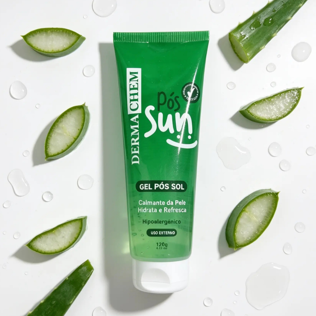 Gel Pós Sol Dermachem 120g Alivia Queimadura E Prolonga Bronzeado