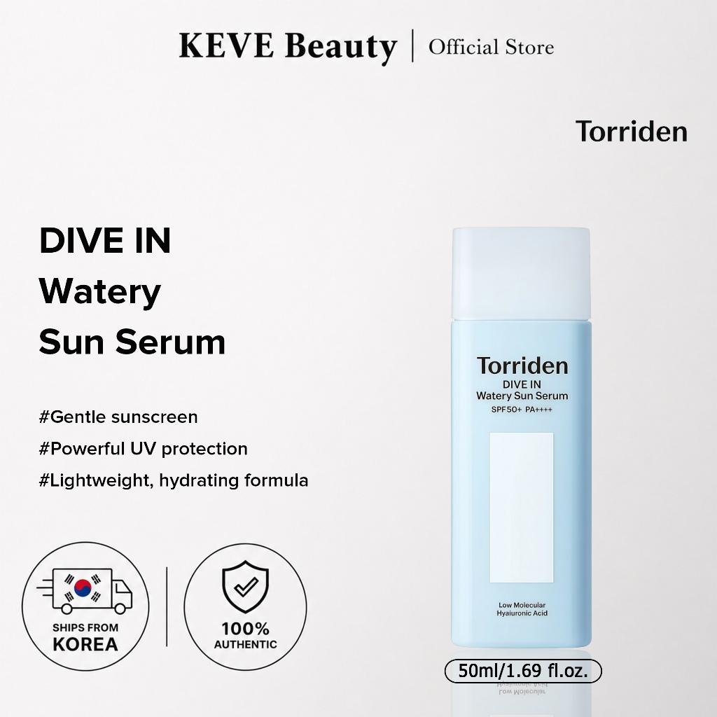 [Torriden] DIVE IN Watery Sun Serum Fps 50 + PA + , Um Leve , Refrescante E Hidratante |
