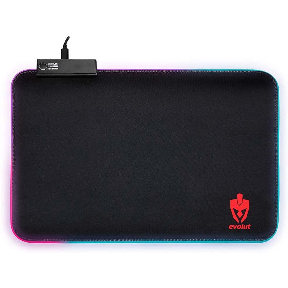 Mouse pad Gamer Evolut Speed, Rgb, Médio 35x25, Base Antiderrapante - Eg-410