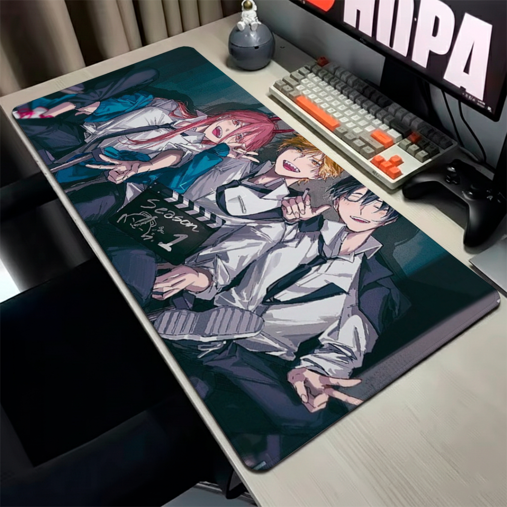 MousePad Gamer Speed Liso Confortavel Com Base Antiderrapante E Bordas Costurdas Sem Relevos Com Estampa De Anime