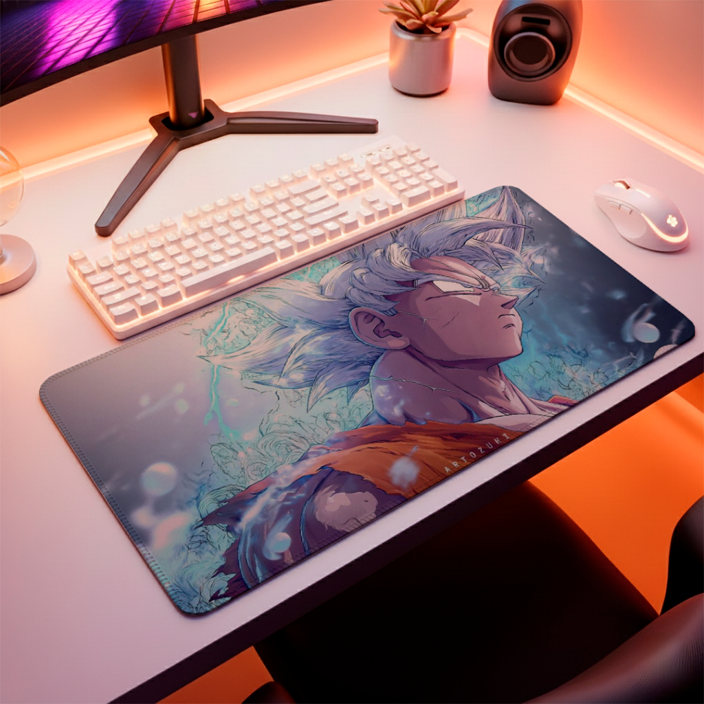 MousePad Gamer Speed Liso Confortavel Com Base Antiderrapante E Bordas Costurdas Com Estampa De Anime GK Estinto Maior