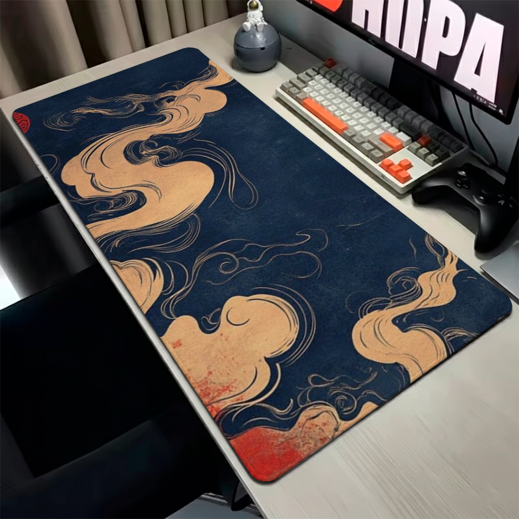MousePad Gamer Speed Macio E Confortavel Com Base Antiderrapante E Bordas Reforçadas Com Perssonalização Abstrata