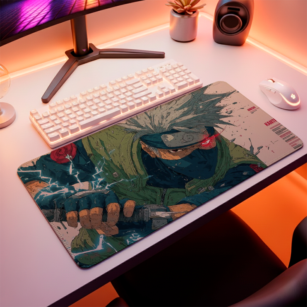 MousePad Gamer Confortavel Speed Liso Macio Com Base Antiderrapante Bordas Costuradas Com Estampa De Anime Mega Estilosa
