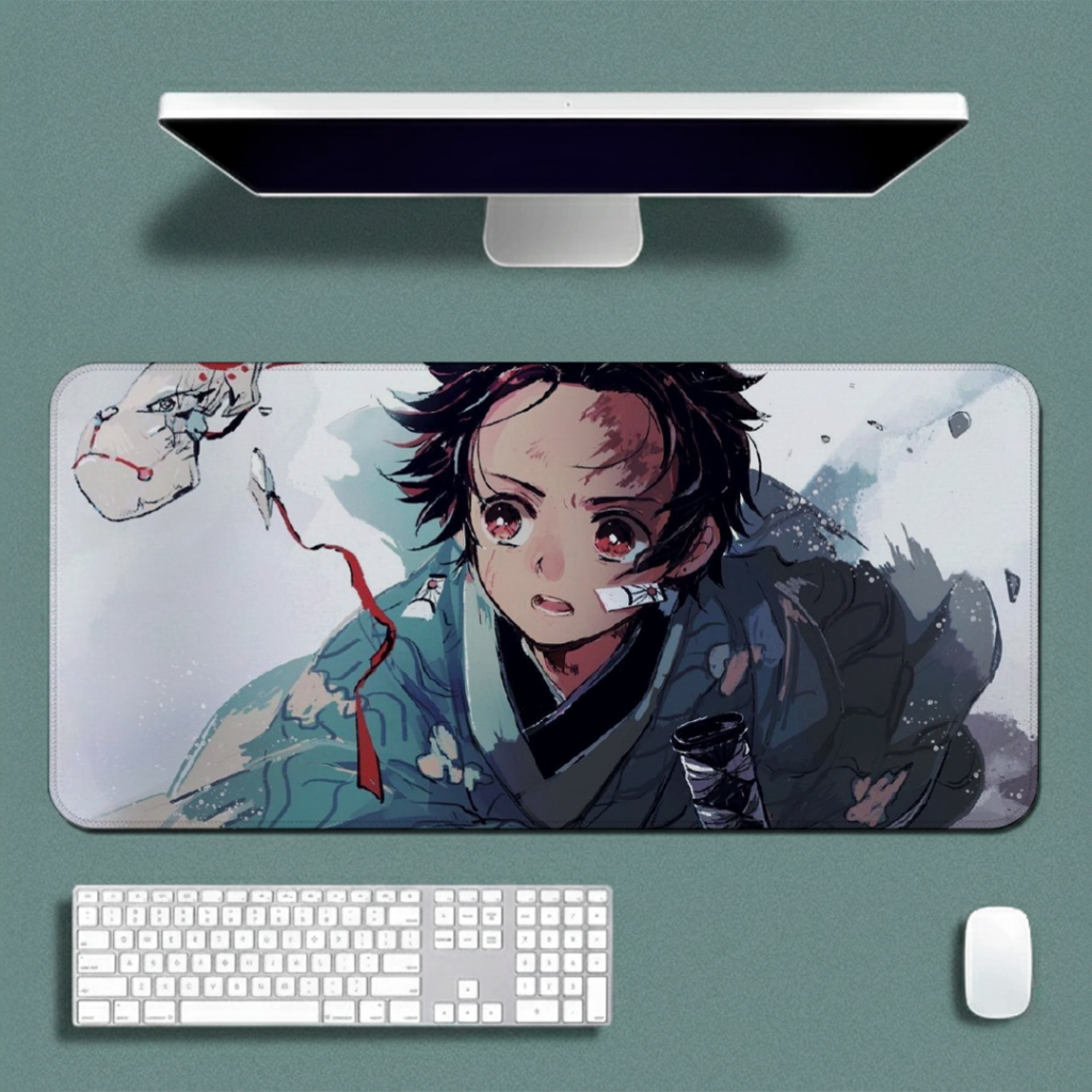 MousePad Gamer Speed Liso Macio Com Bordas Reforçadas E Base Antiderrapante Sem Relevo Estampa Anime KNY Varios Tamanhos